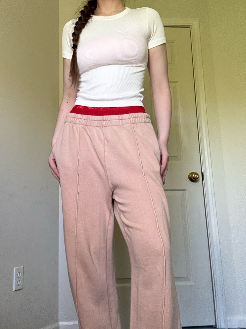 Aerie Dune Split Hem Sweatpants – Seam Front, Size M - Picture 8 of 12